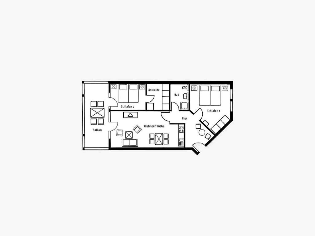 Duenenpark Binz - Komfort Ferienwohnung Mit 2 Schlafzimmern Und Balkon Im Obergeschoss 277 Kültér fotó